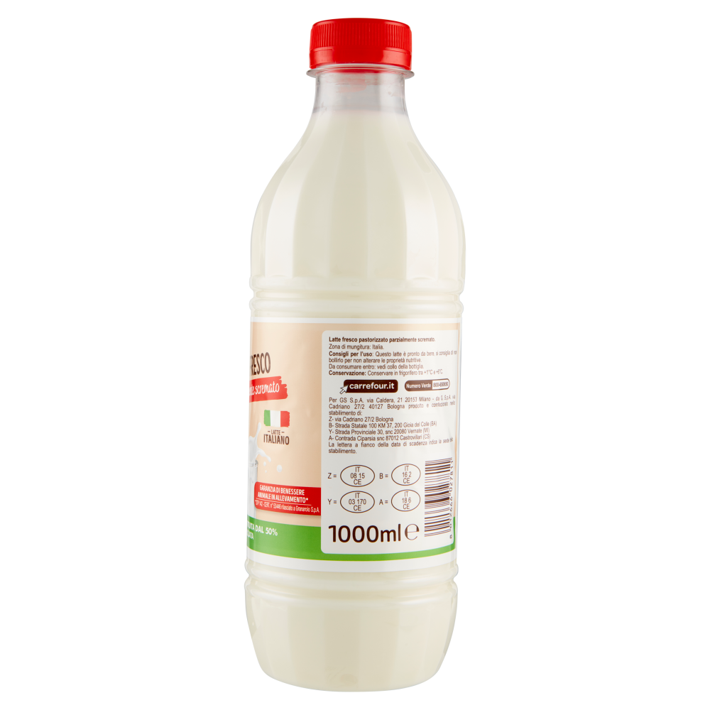 Carrefour Original Latte Fresco parzialmente scremato 1000 ml