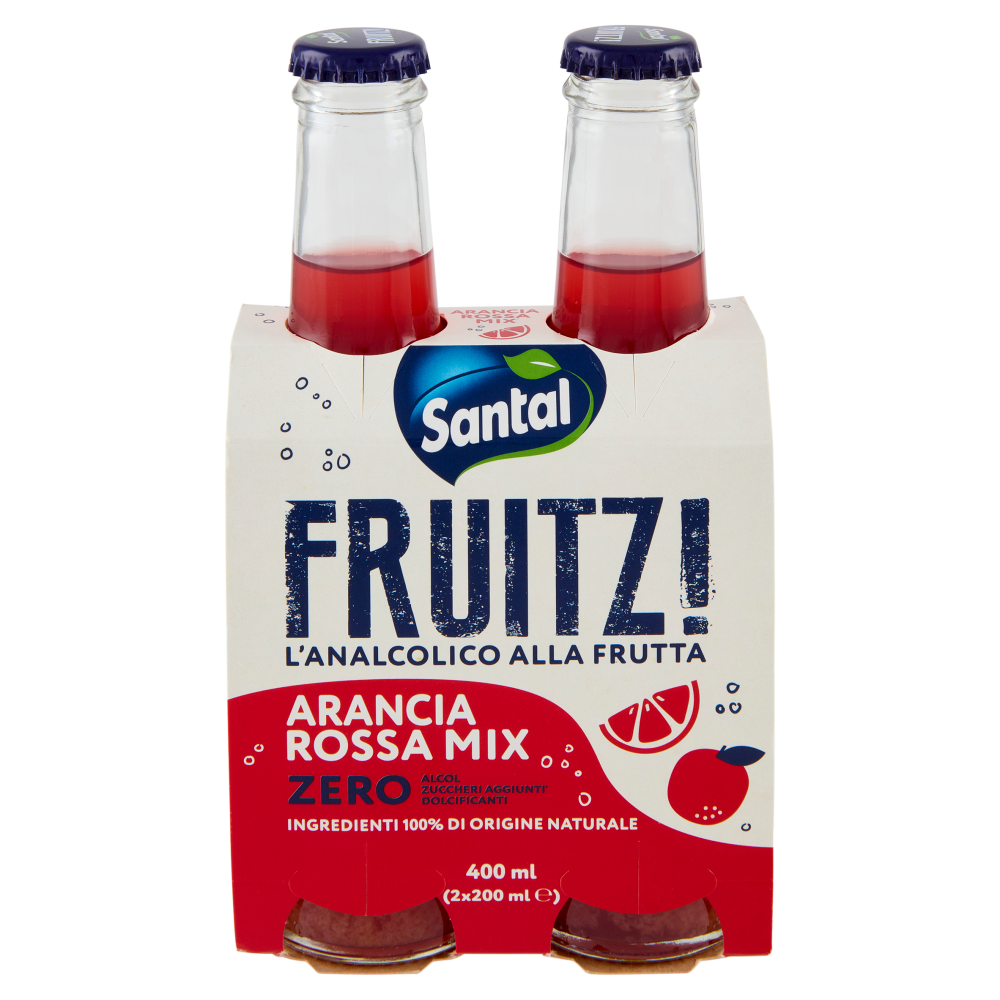 Sant&agrave;l Fruitz! Arancia Rossa Mix Zero 2 x 200 ml