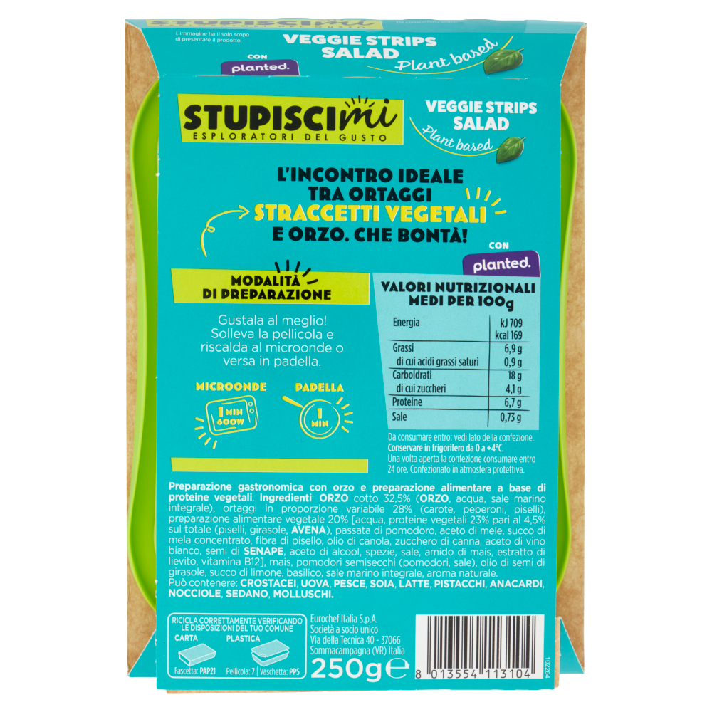 planted. Stupiscimi Veggie Strips Salad 250 g