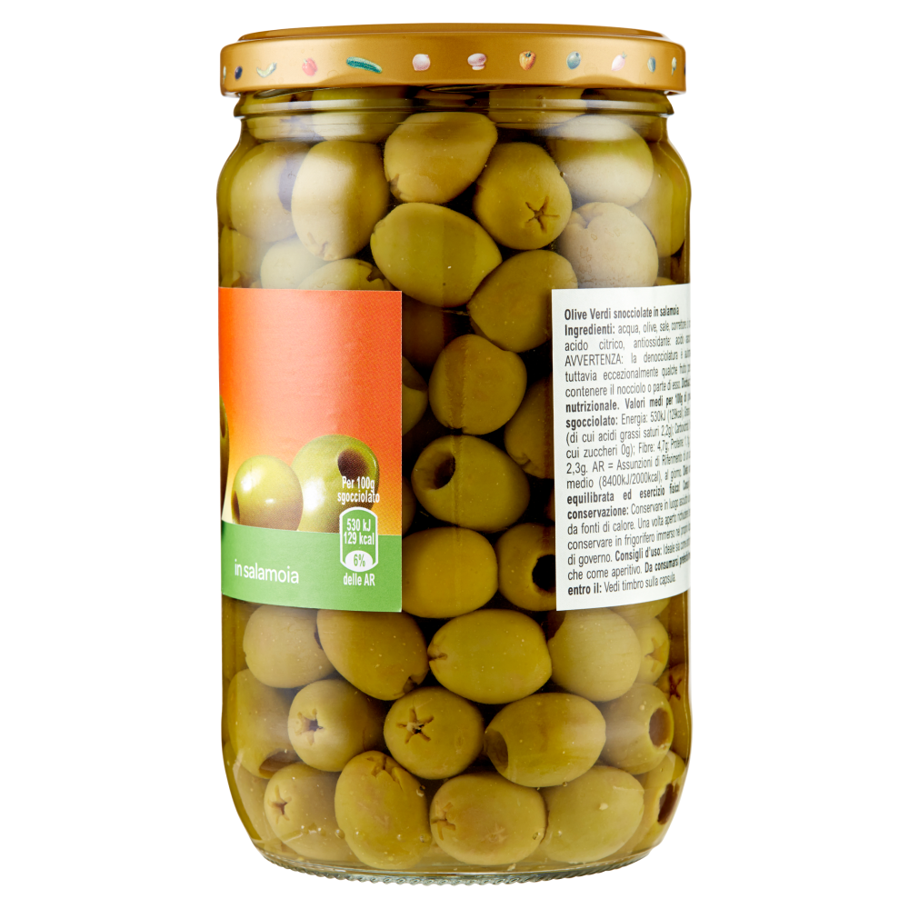 Carrefour Olive Verdi Snocciolate in salamoia 680 g