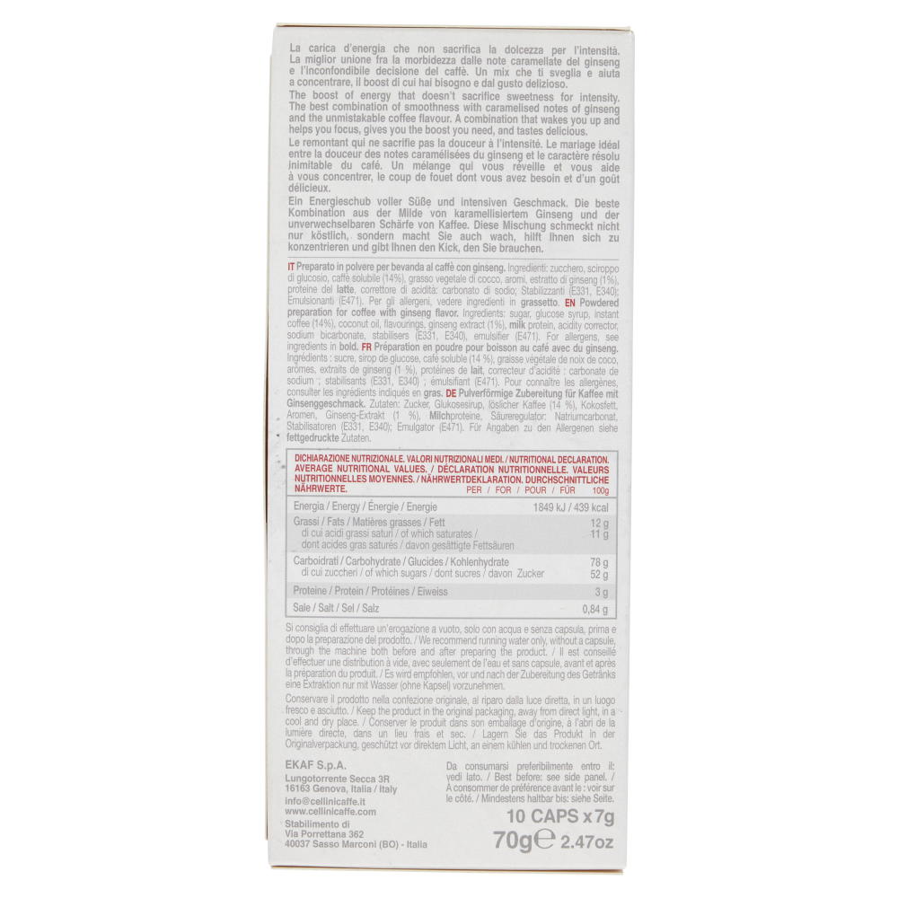 Cellini Caffè Caffè al Ginseng 10 x 7 g