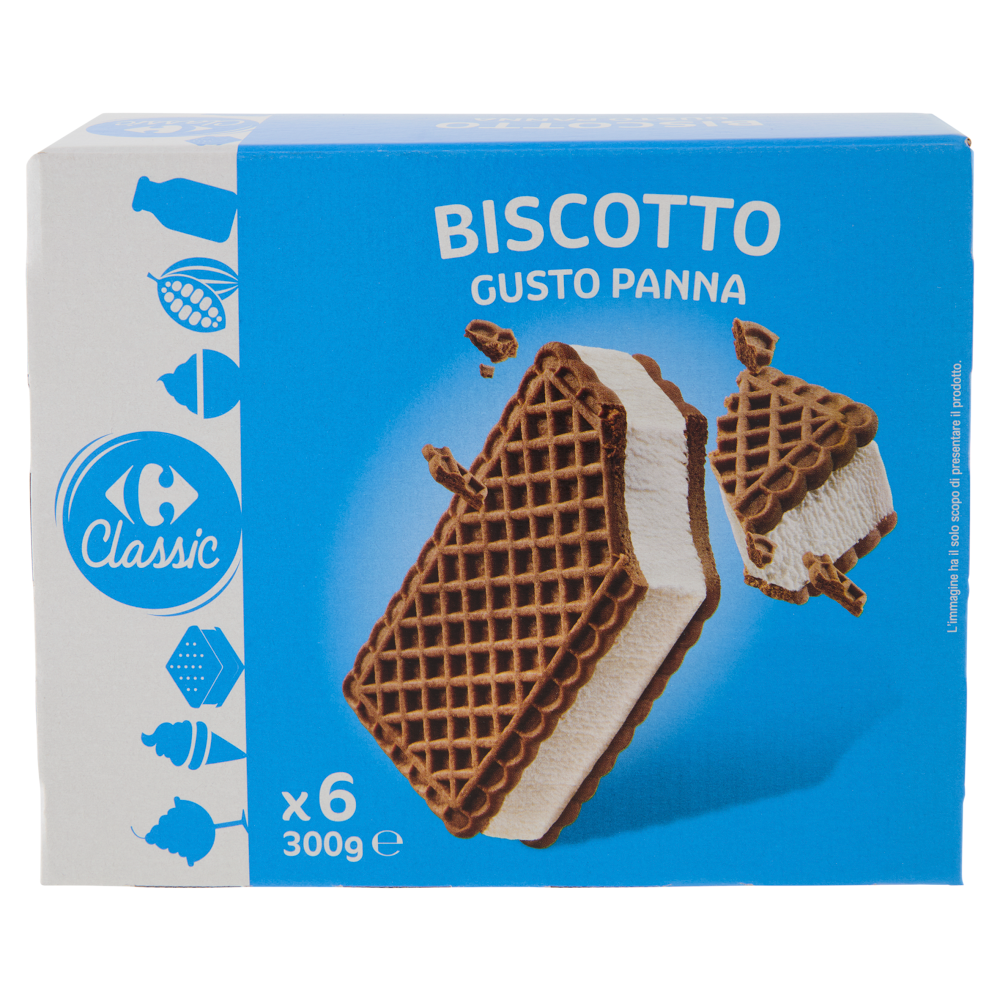 Carrefour Classic Biscotto Gusto Panna 6 x 50 g