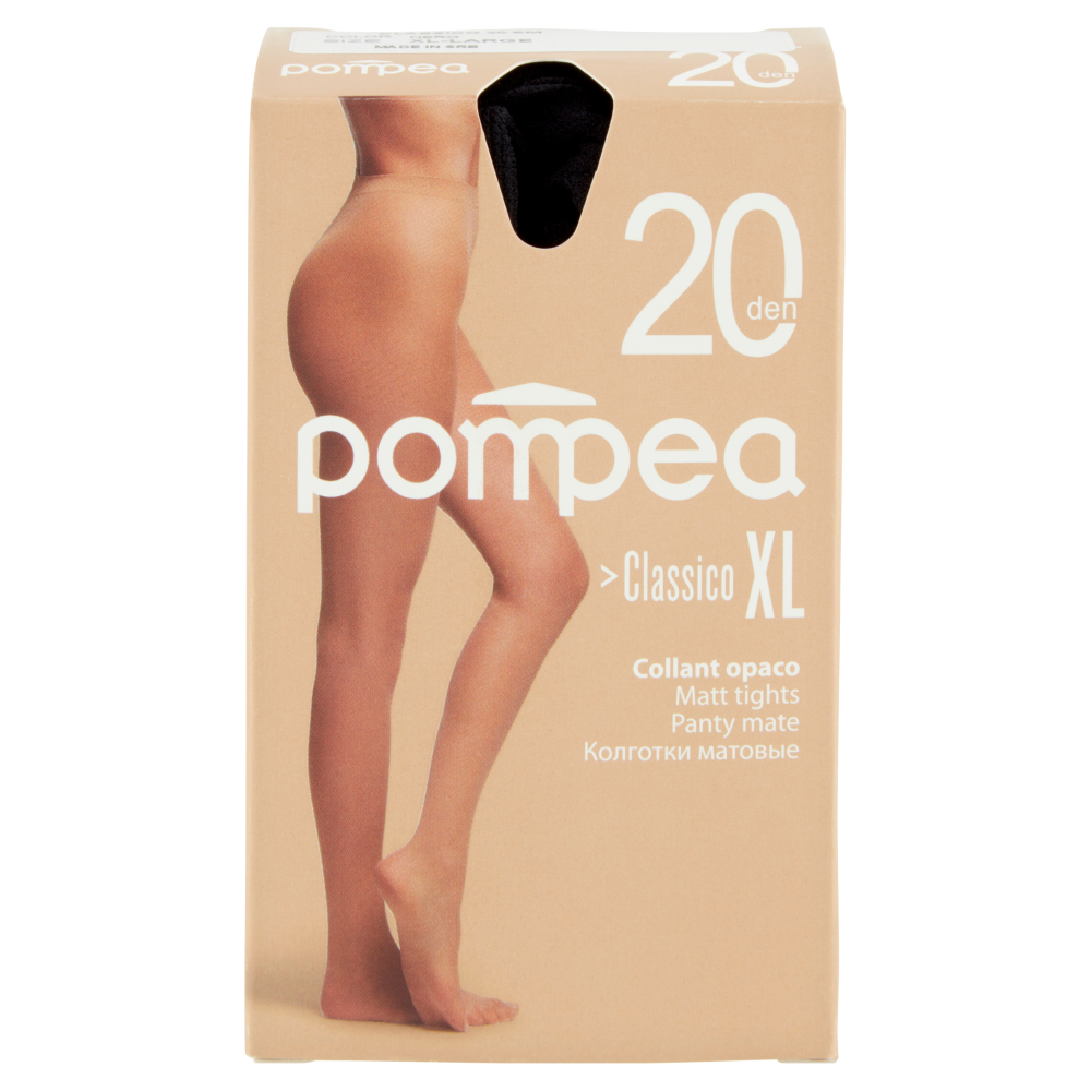 pompea Classico XL Collant opaco 20 den XL-Large Nero