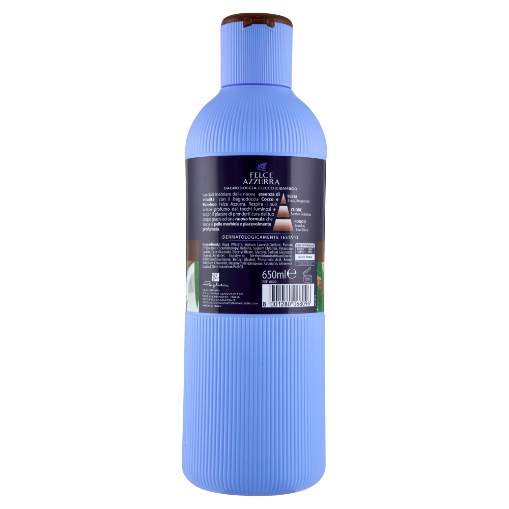 Felce Azzurra Cocco e Bamboo essenza di vitalità Bagnodoccia 650 ml