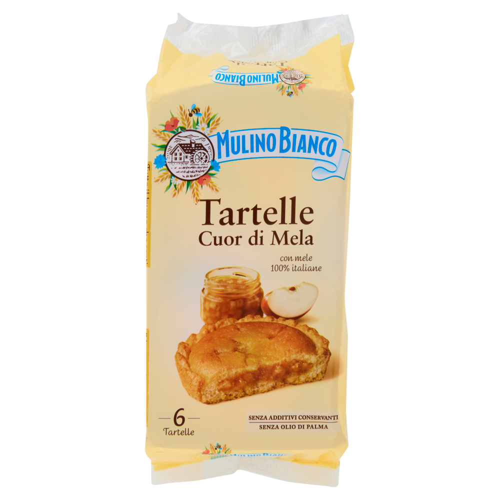 Mulino Bianco Tartelle Cuor di Mela Merenda con Mele 100% Italiane 6 pezzi 288g