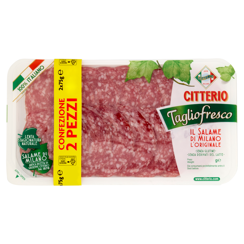 Citterio Tagliofresco il Salame di Milano l'Originale 2 x 75 g