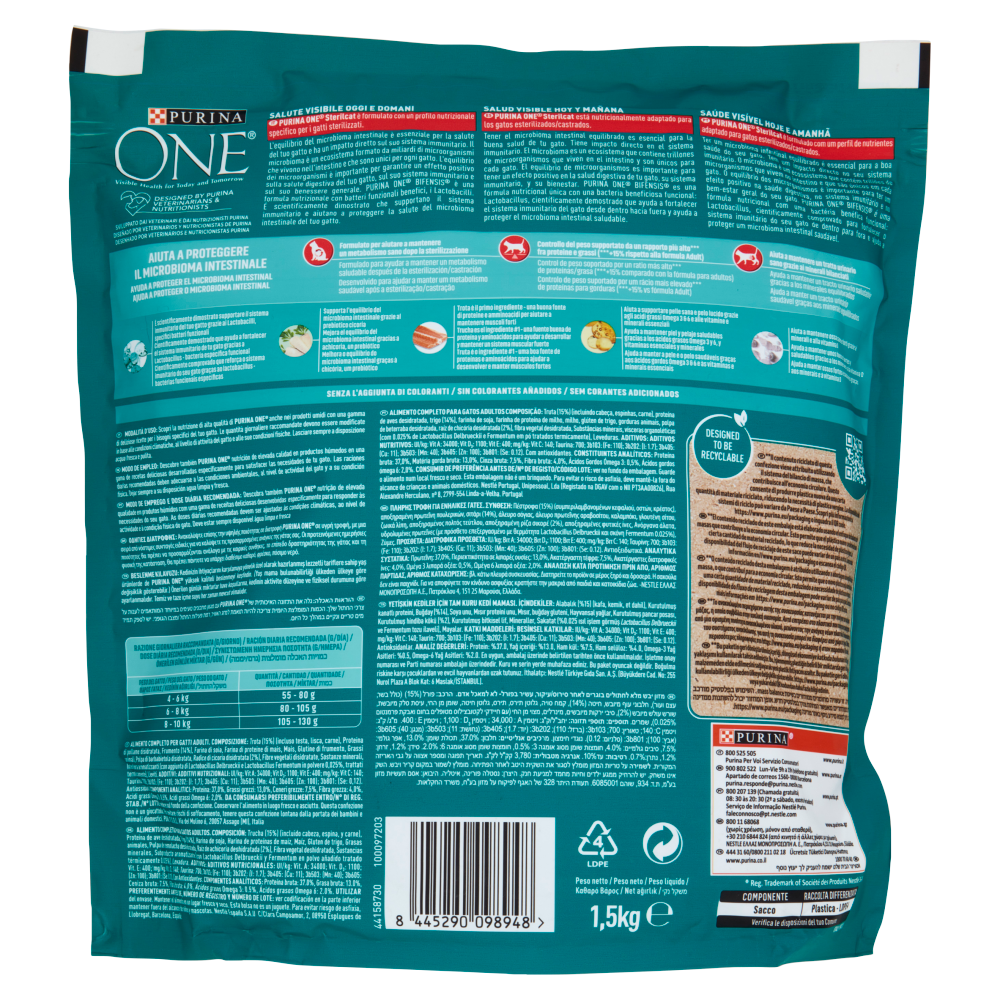 PURINA ONE Bifensis Sterilcat Trota e Frumento 1,5 kg