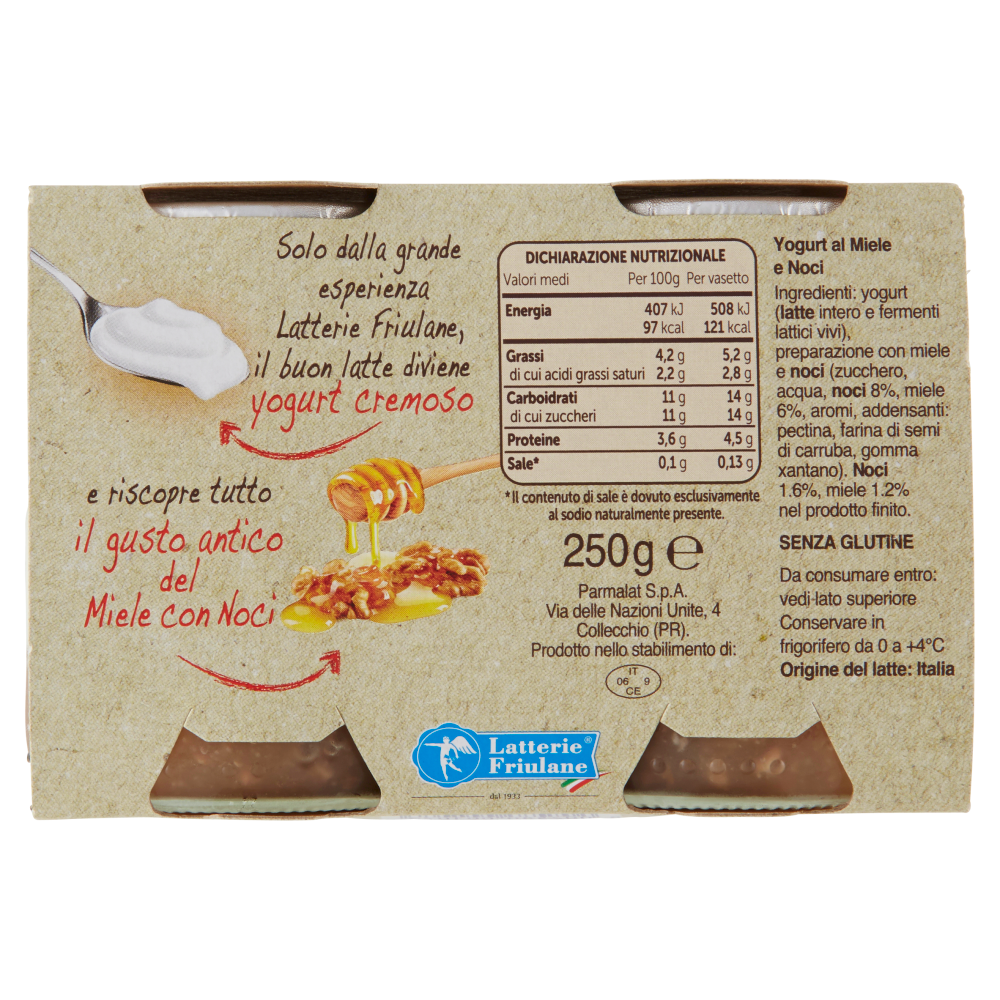 Latterie Friulane Lo Yogurt Di Una Volta Miele E Noci 2 X 125 G Carrefour