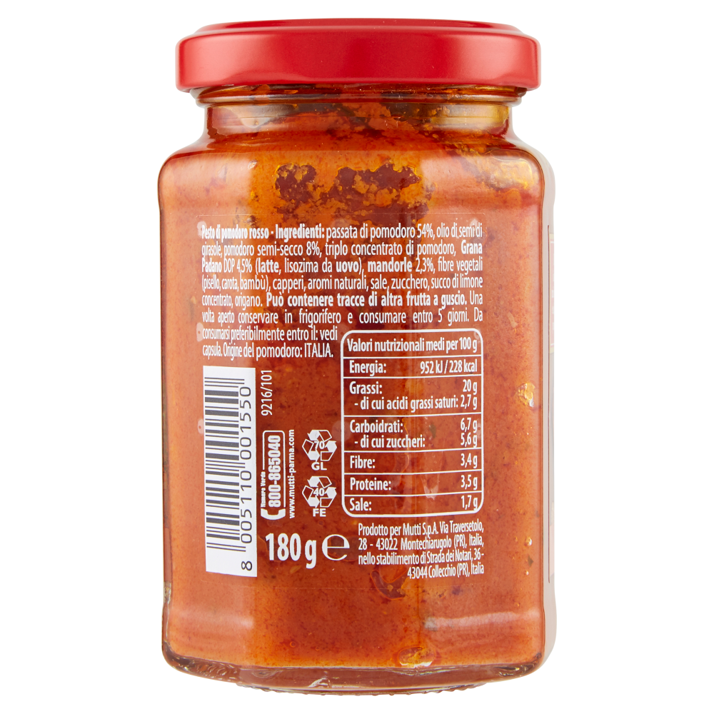 Mutti Pesto Rosso di Pomodoro 180 g