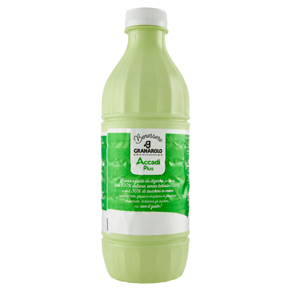 Granarolo Benessere Accadì Plus -30% di Zuccheri Senza Lattosio da Latte Senza Grassi 1 L
