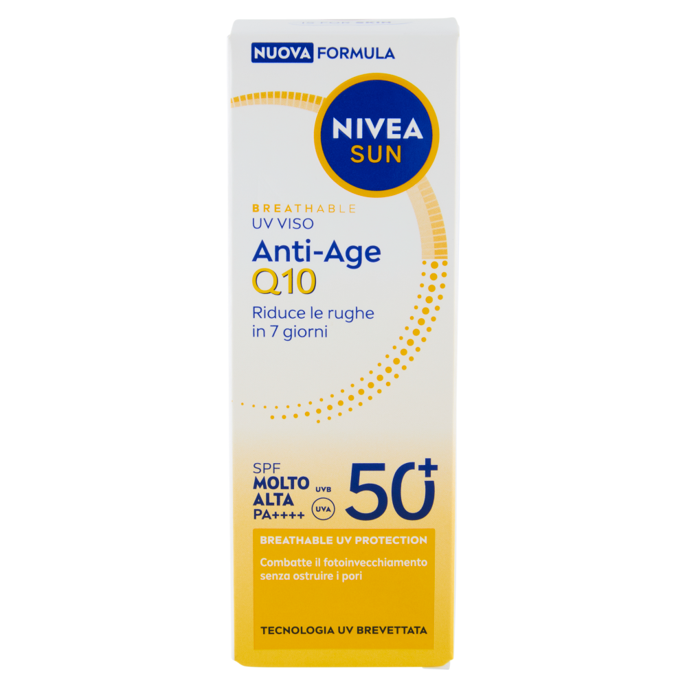 Nivea Sun Breathable UV Viso Anti-Age Q10 SPF Molto Alta 50+ 40 ml