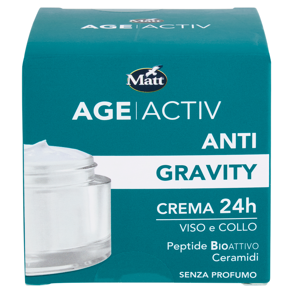 Matt Age Activ Anti Gravity Crema 24h Viso e Collo Peptide Bioattivo Ceramidi 50 ml