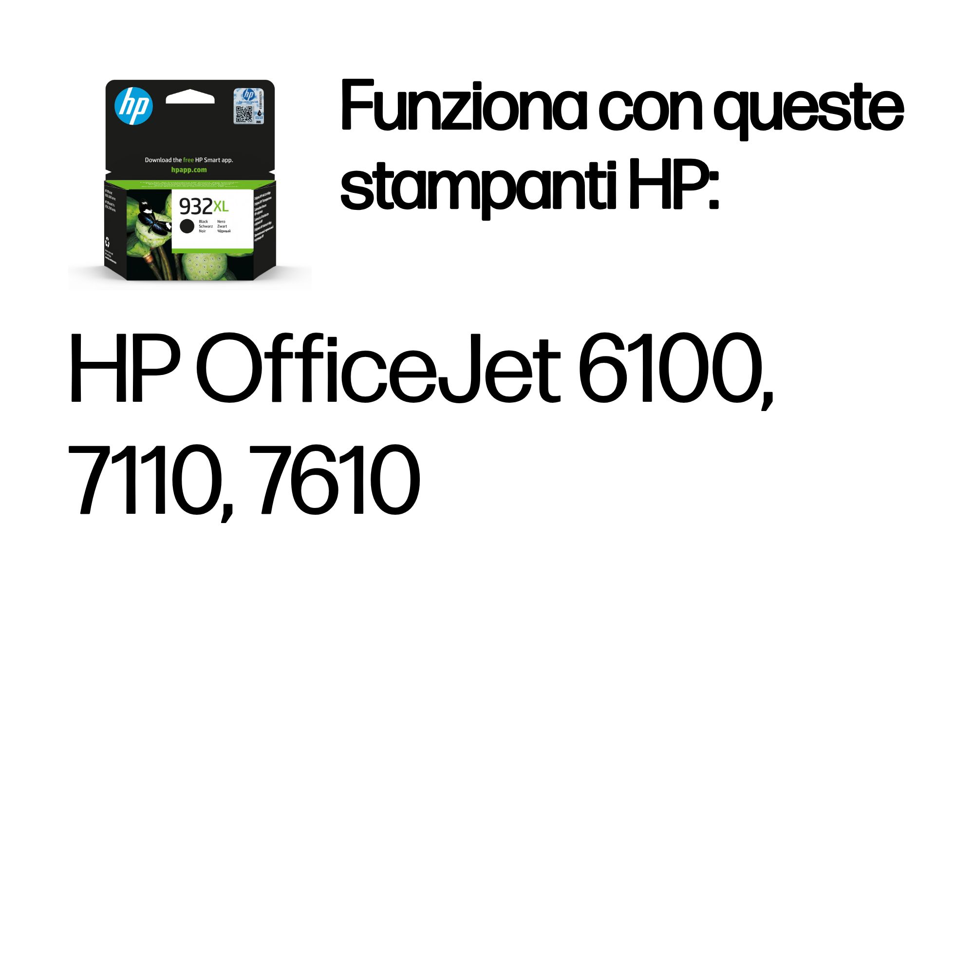 HP Cartuccia originale inchiostro nero ad alta capacit&agrave; 932XL