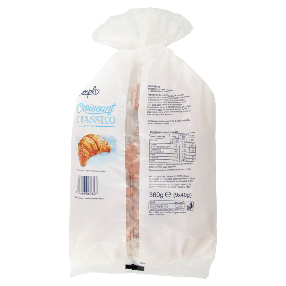 Simpl Croissant Classico 9 x 40 g