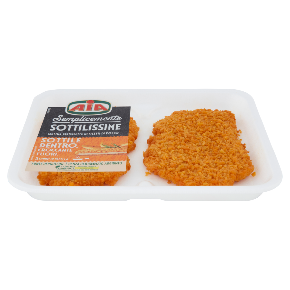 Aia Semplicemente Sottilissime Sottili Cotolette di Filetti di Pollo 0,140 kg