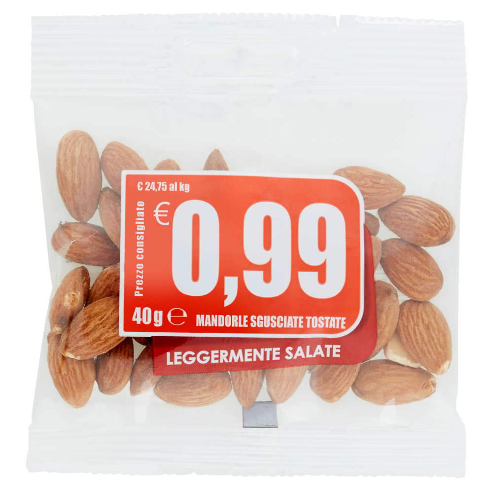 Mandorle Sgusciate Tostate Leggermente Salate 40 g