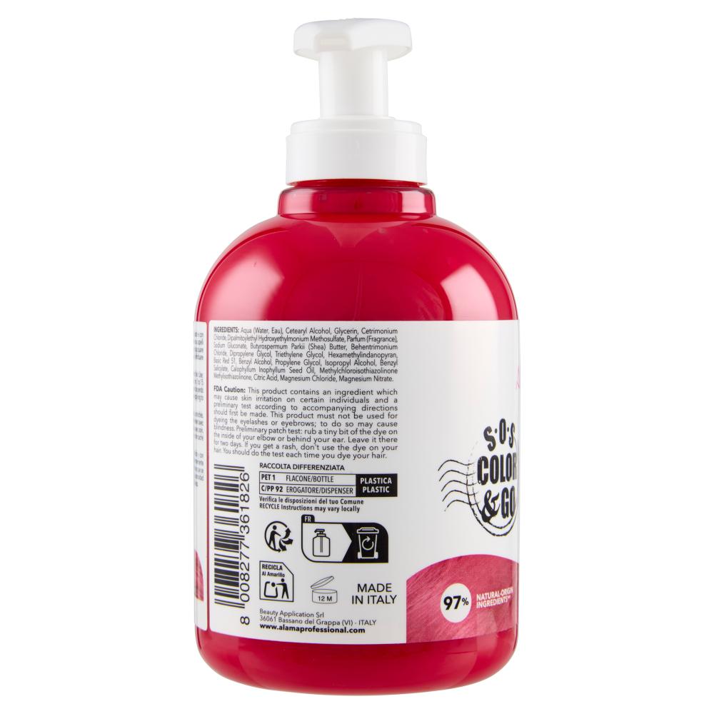 Alama Professional S.O.S. Color & Go Maschera nutriente e colorante Rosa 300 ml