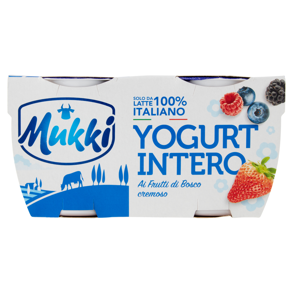 Mukki Yogurt Intero ai Frutti di Bosco cremoso 2 x 125 g
