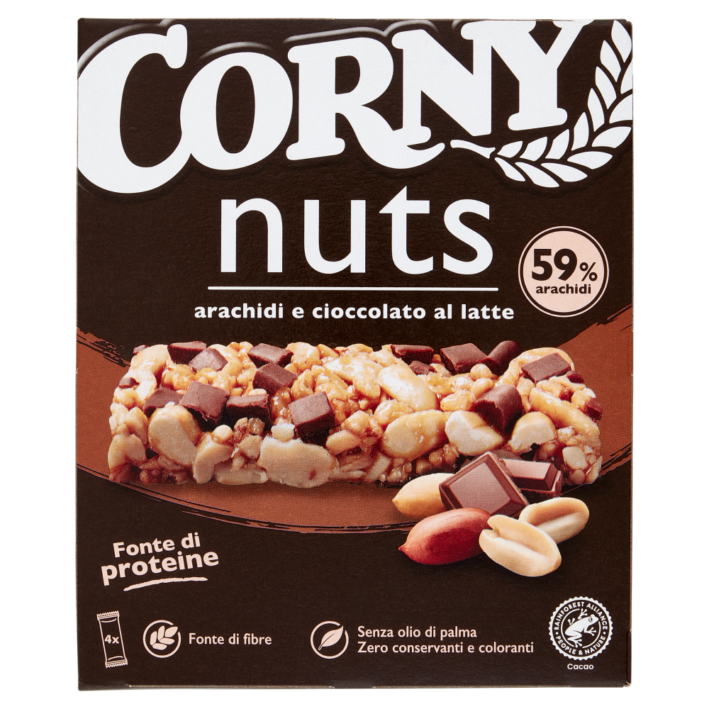 Corny Nuts arachidi e cioccolato al latte 4 x 24 g