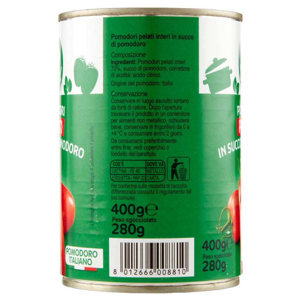 Carrefour Classic Pomodori Pelati in Succo di Pomodoro 400 g