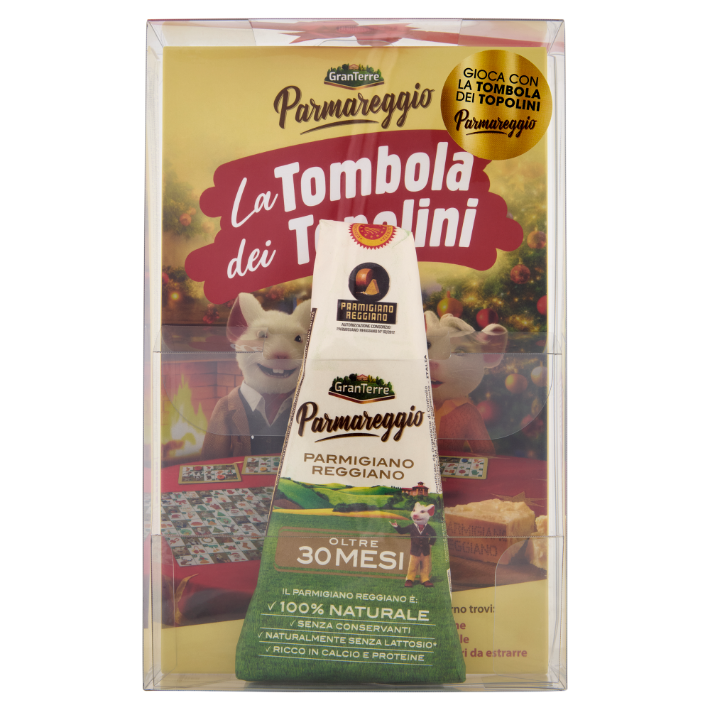 Parmareggio la Tombola dei Topolini Parmigiano Reggiano DOP Oltre 30 Mesi 200 g + Tombola