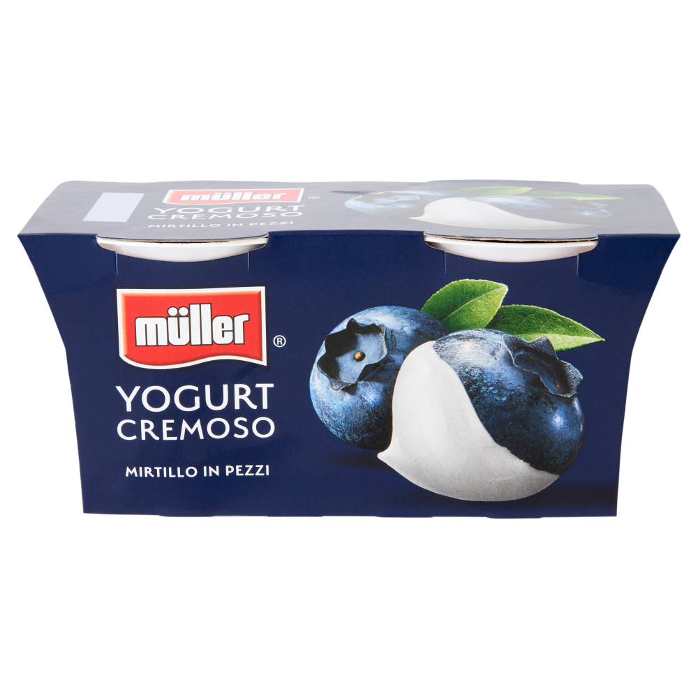 müller Yogurt Cremoso Mirtillo in Pezzi 2 x 125 g