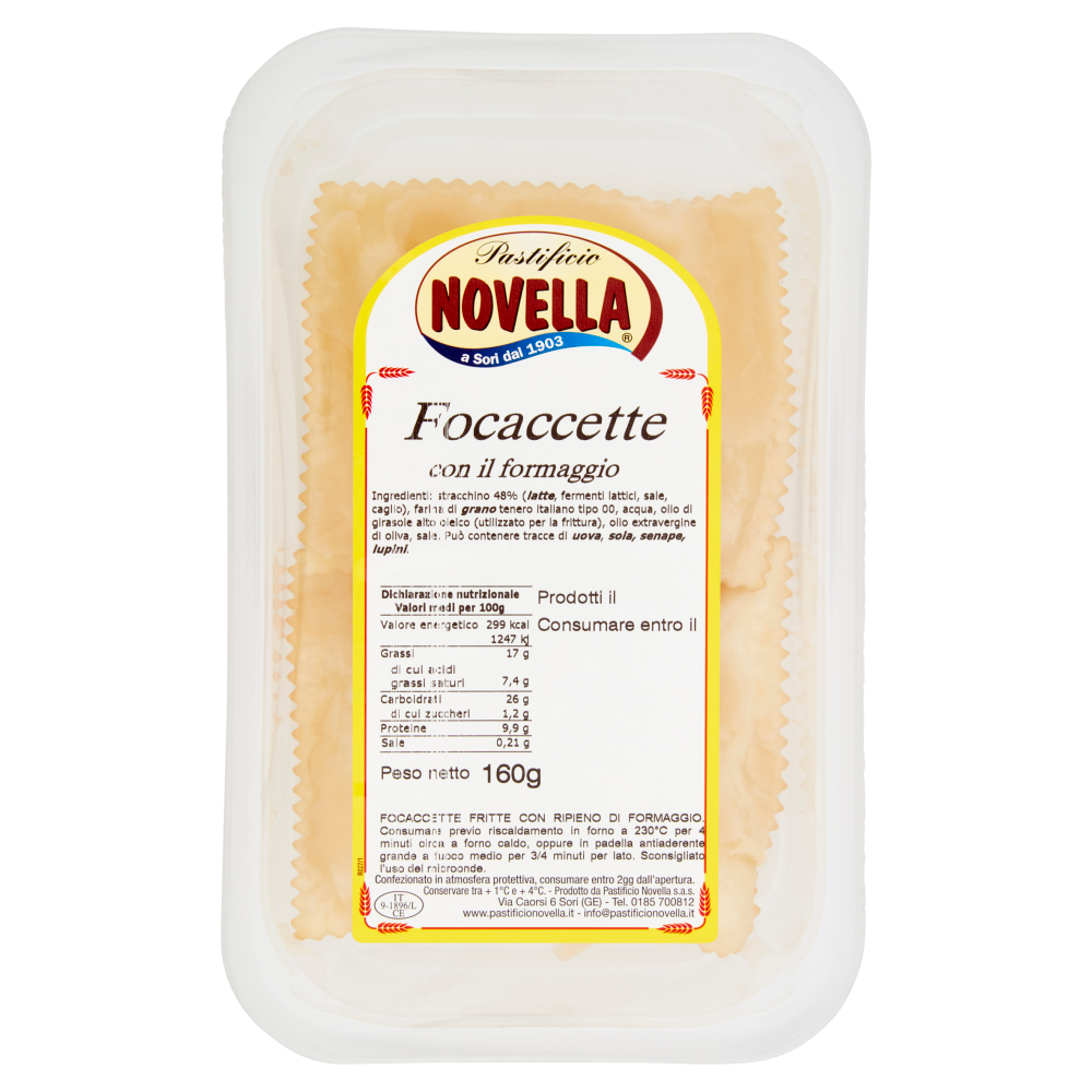 Pastificio Novella Focaccette con il formaggio 160 g