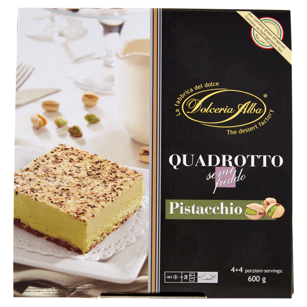 Dolceria Alba Quadrotto semi freddo Pistacchio 600 g