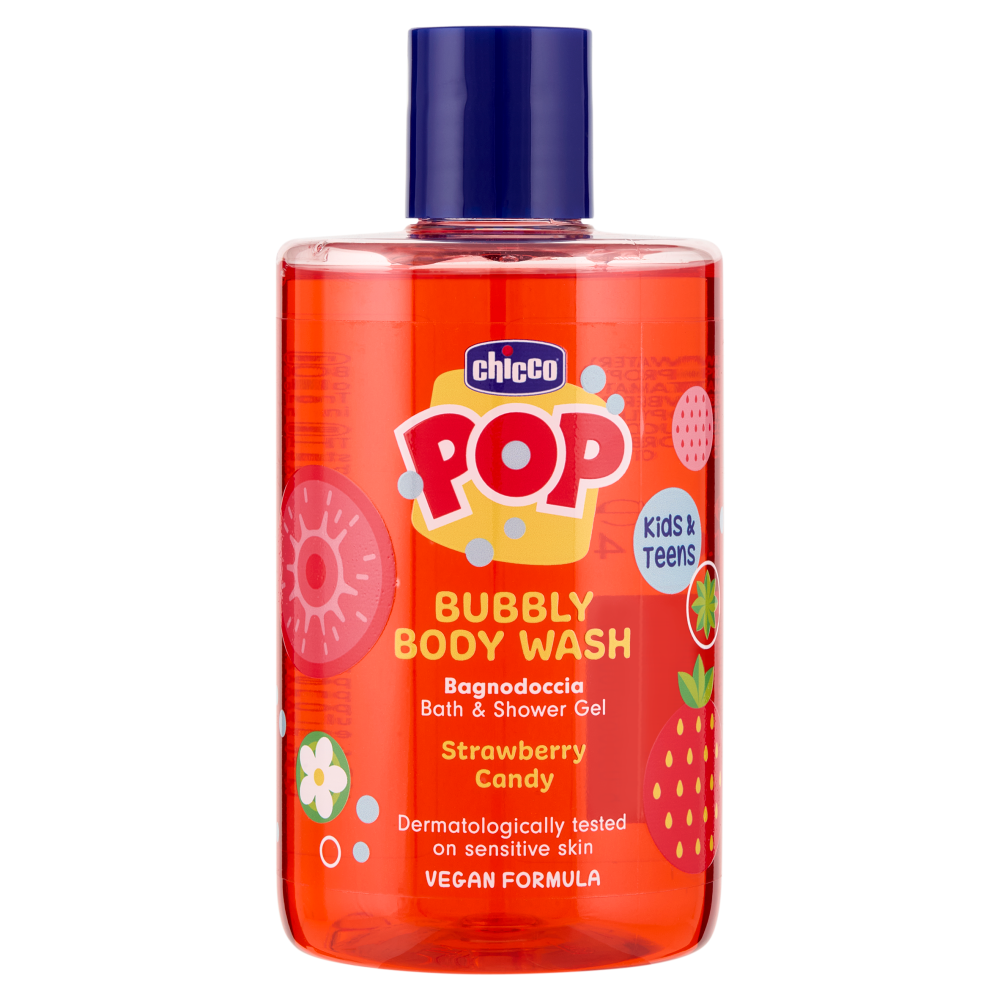 Chicco Pop Bubbly Body Wash Bagnodoccia Strawberry Candy 300 mL