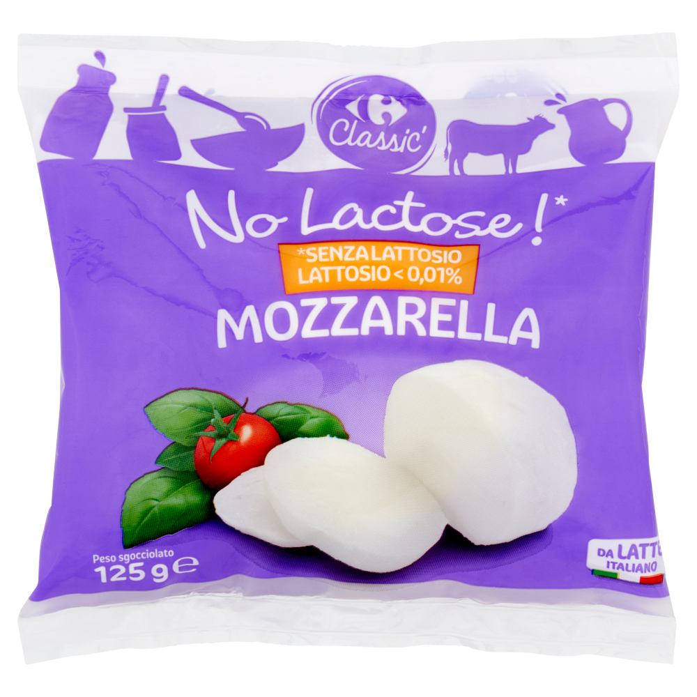  Carrefour Classic No Lactose!*  Mozzarella 125 g