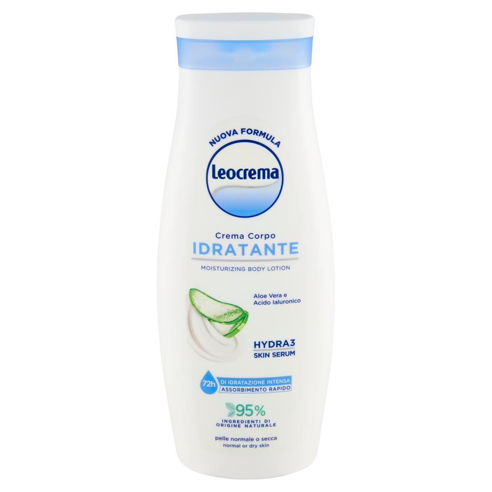 Leocrema Crema Corpo Idratante Aloe Vera e Acido Ialuronico 400 ml