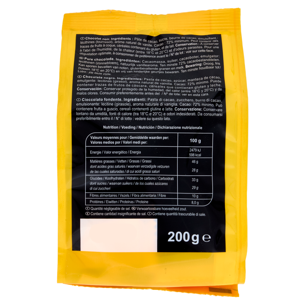 Carrefour Selection 72% Cacao Noir 200 g