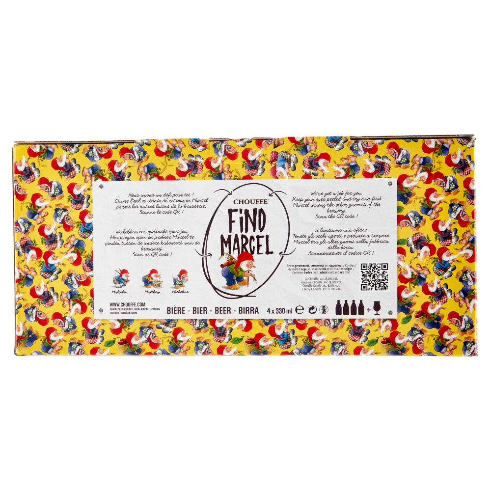 Chouffe Discovery Pack la Chouffe, Chouffe Cherry, Chouffe Lite 4%, Chouffe IPA 4x330ml+1 Bicchiere