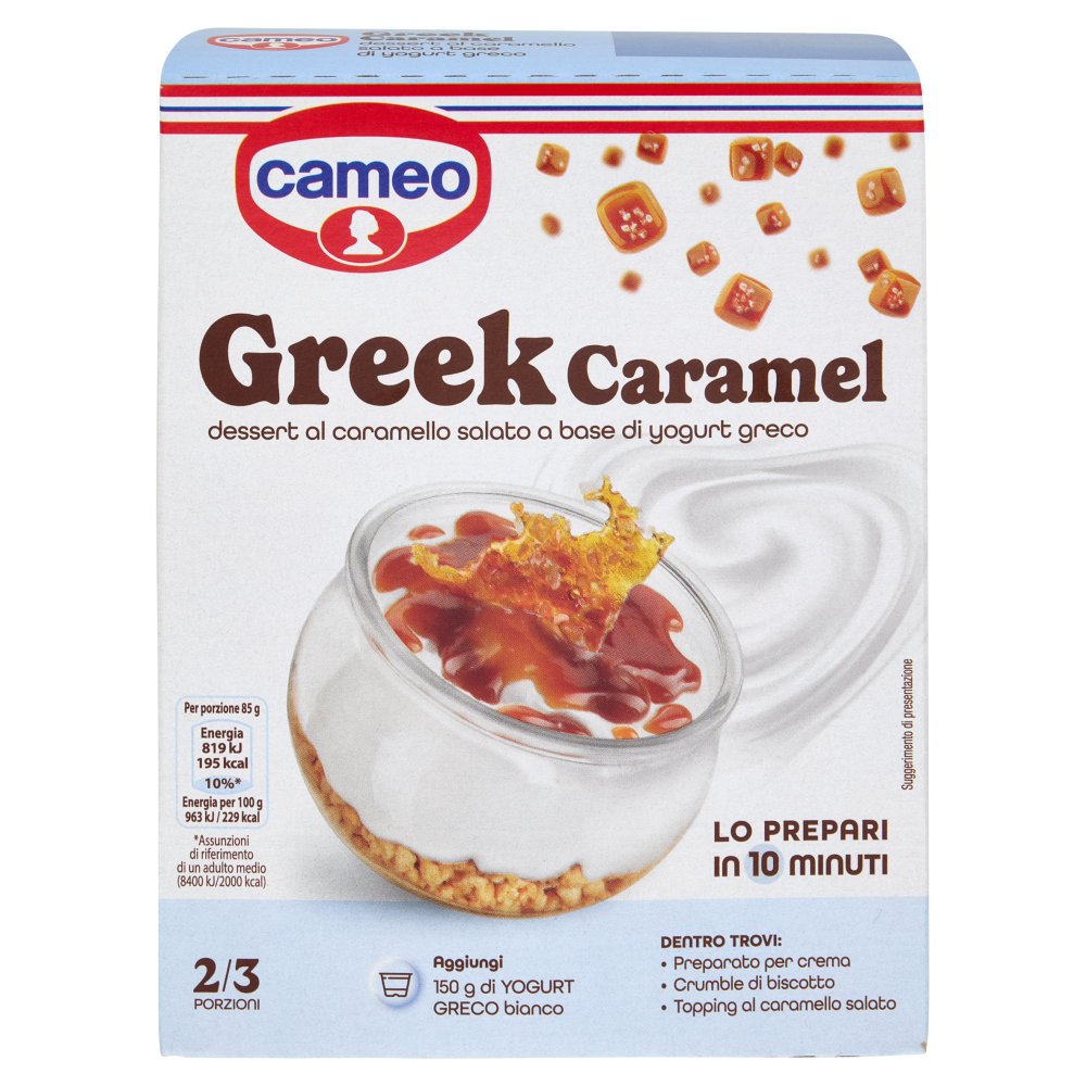 cameo Greek Caramel dessert al caramello salato a base di yogurt greco 104 g