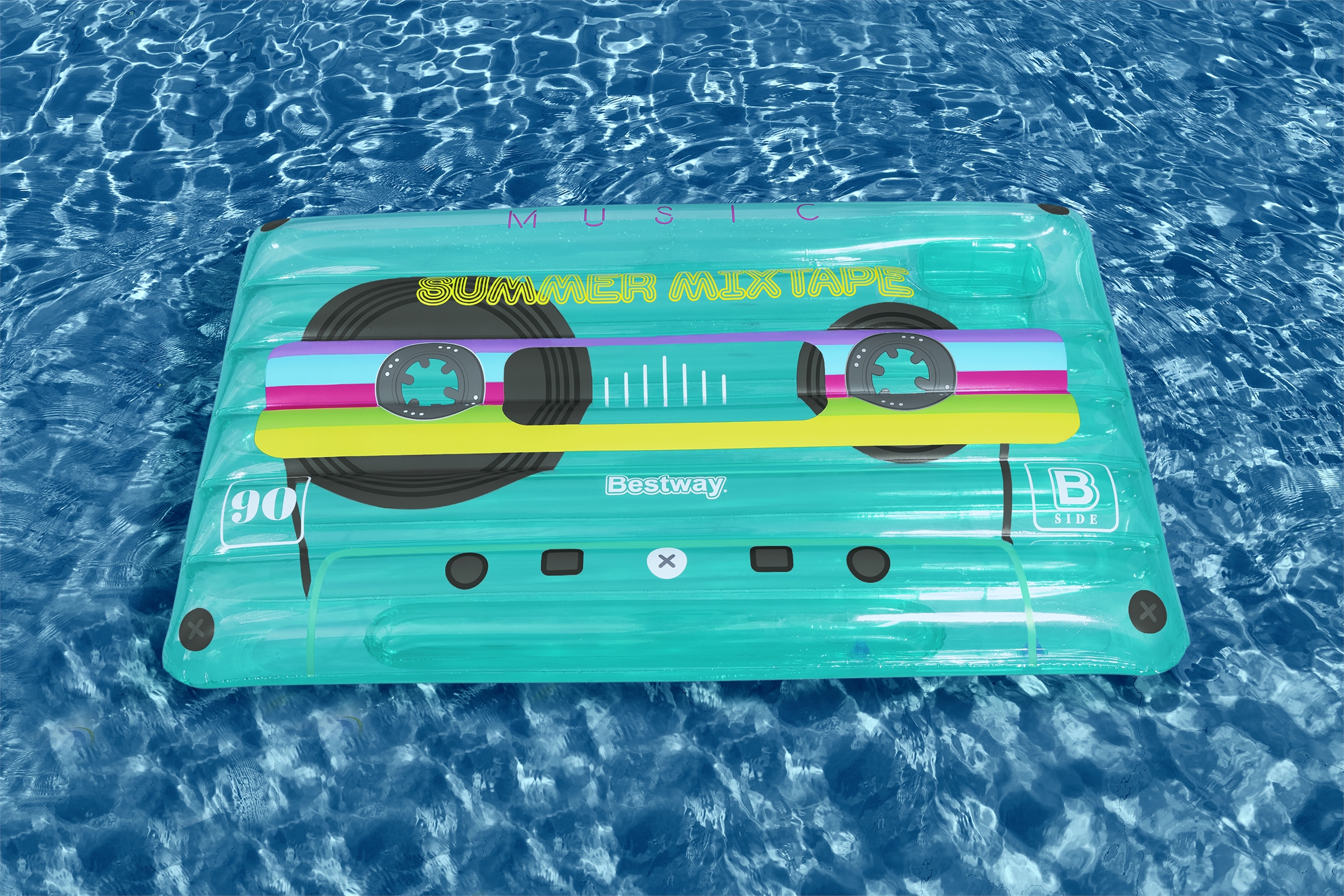 Bestway 43649 / 23 galleggiante da piscina e da spiaggia Multicolore Immagine Materassino galleggiante