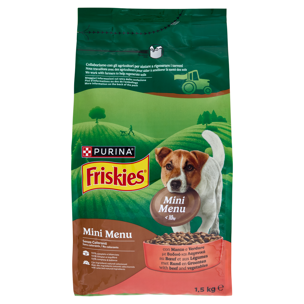 PURINA FRISKIES Mini Menu Manzo e Verdure 1,5kg