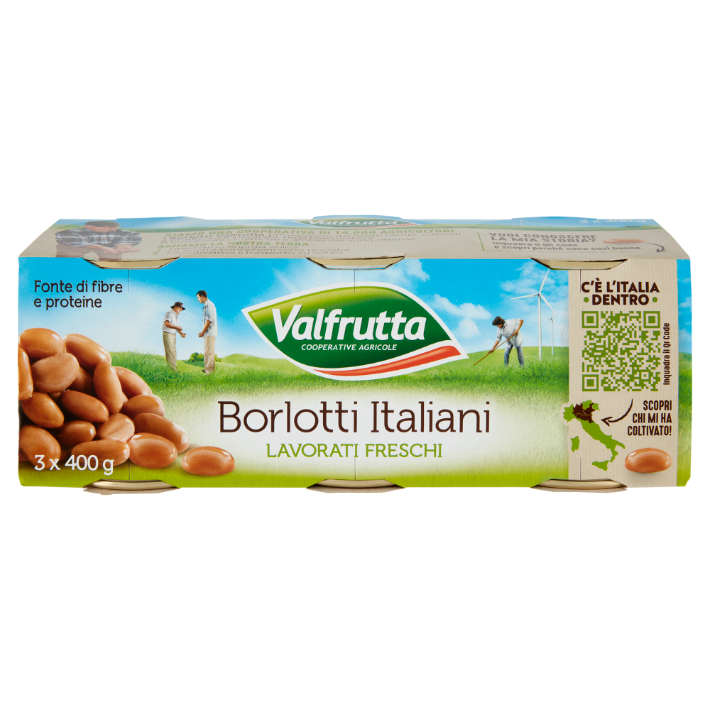 Valfrutta Borlotti italiani 3 x 400 g