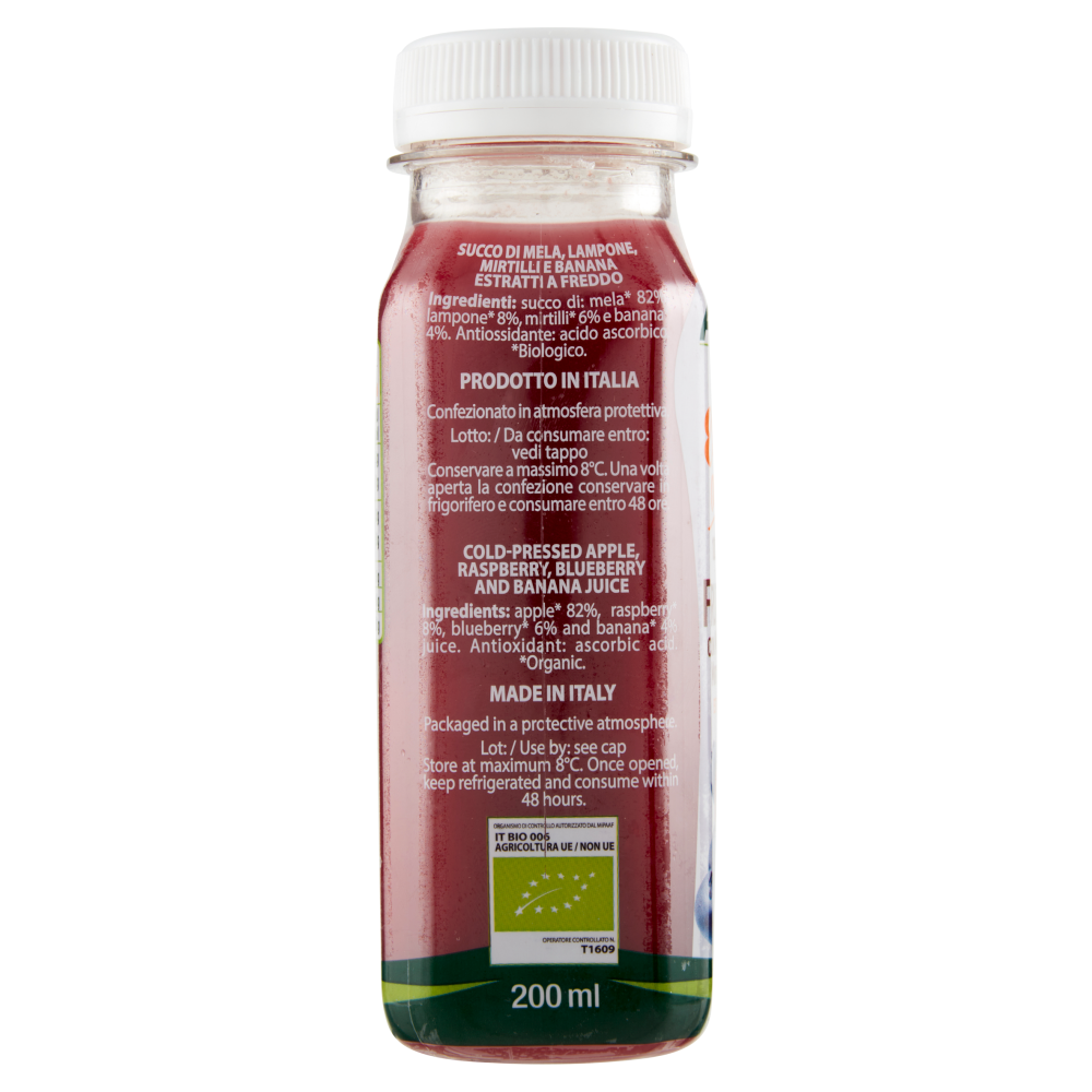 Almaverde bio Estratti ad arte! Frutti Rossi con Mela, Lampone, Mirtillo, Banana 200 ml