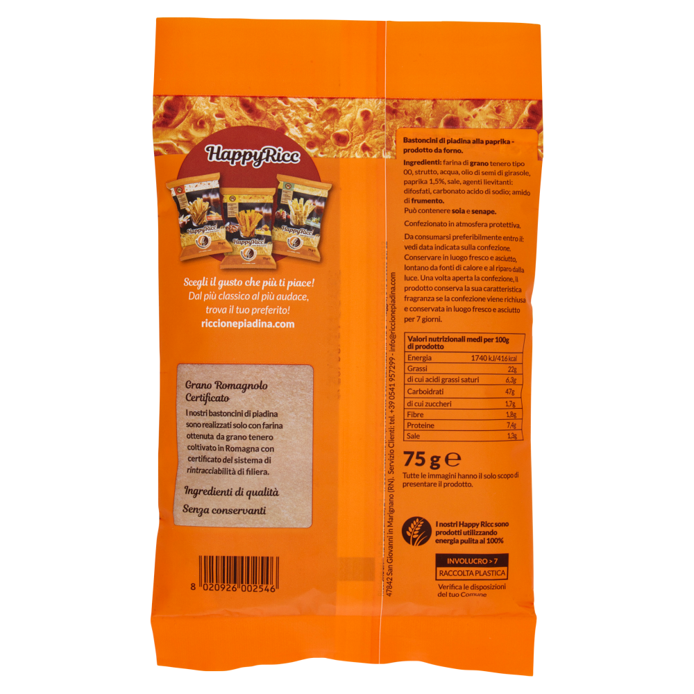 Riccionepiadina HappyRicc Paprika 75 g