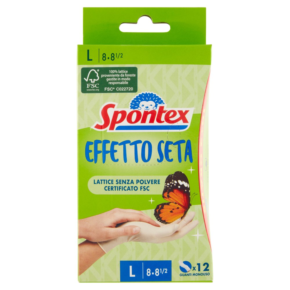 Spontex Guanti Usa&Getta Effetto Seta x12 tg L