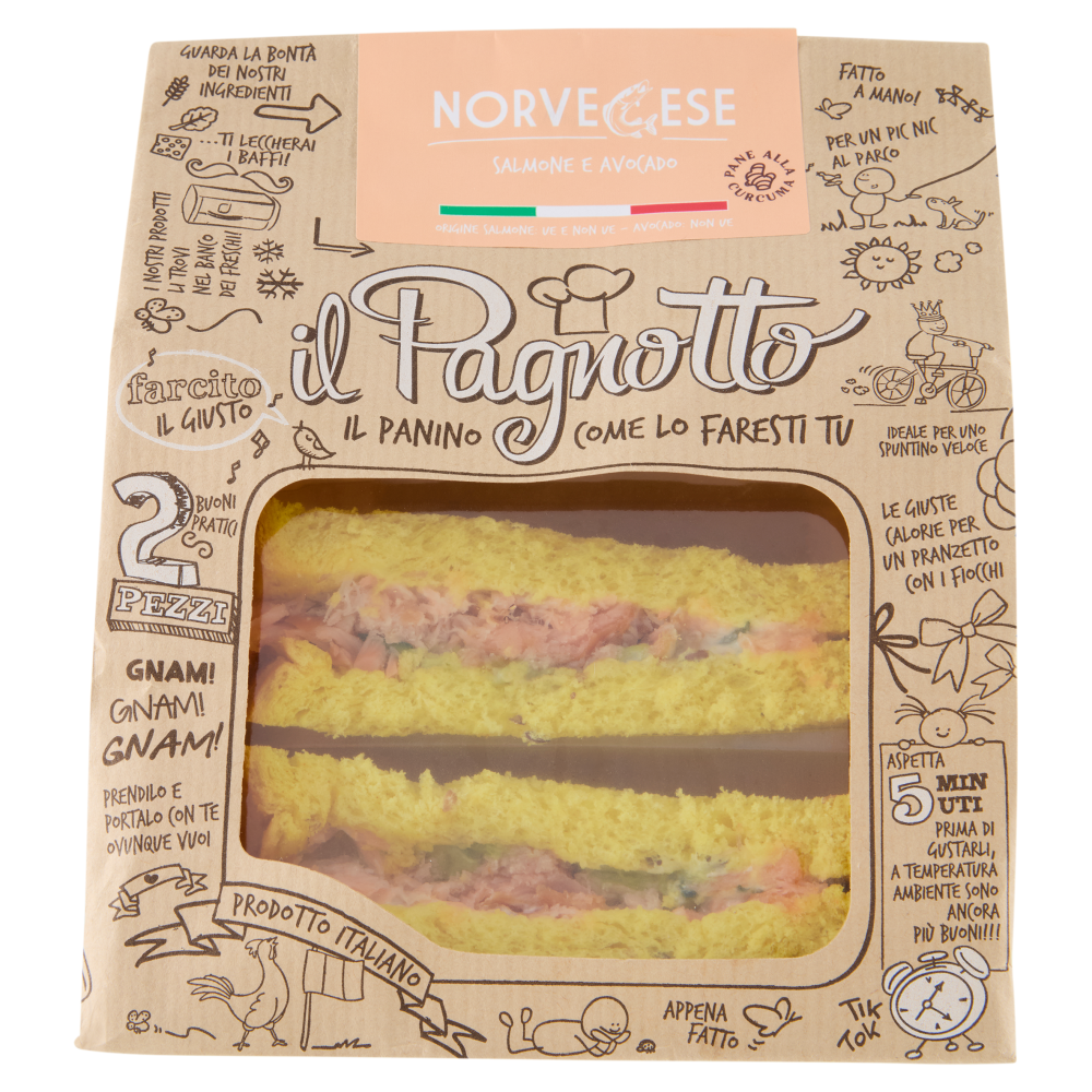 Parma Is il Pagnotto Norvegese Salmone e Avocado 2 Pezzi 160 g