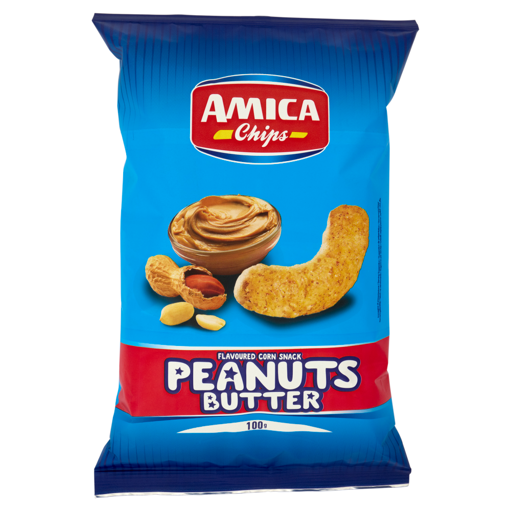 Amica Chips Flavoured Corn Snack Peanuts Butter 100 g