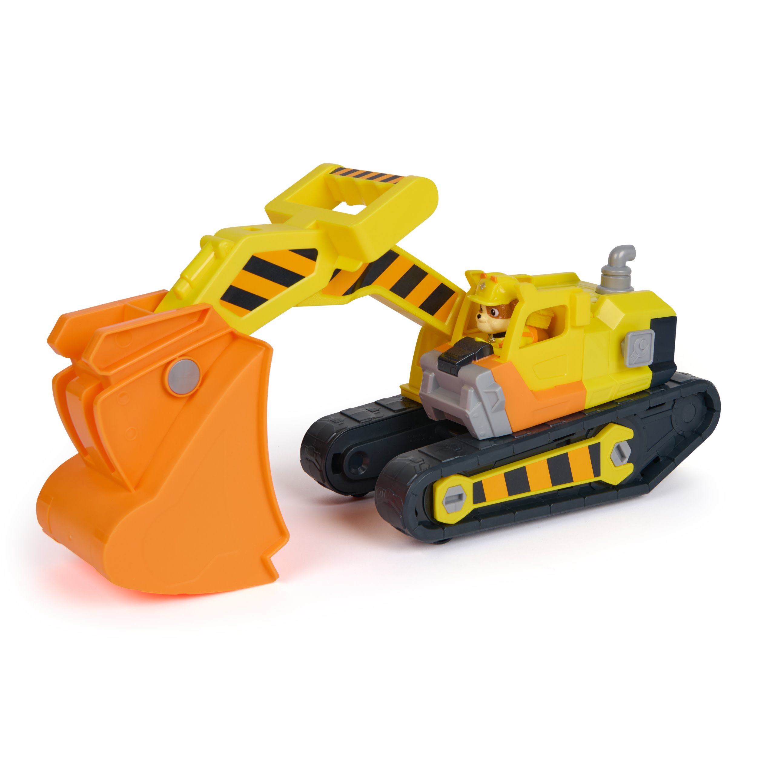 Rubble & Crew , Bulldozer di Rubble, con Attrezzi Rimovibili, Veicolo Giocattolo con Personaggio, Giocattoli di PAW Patrol per Bambini e Bambine, 3+ Anni