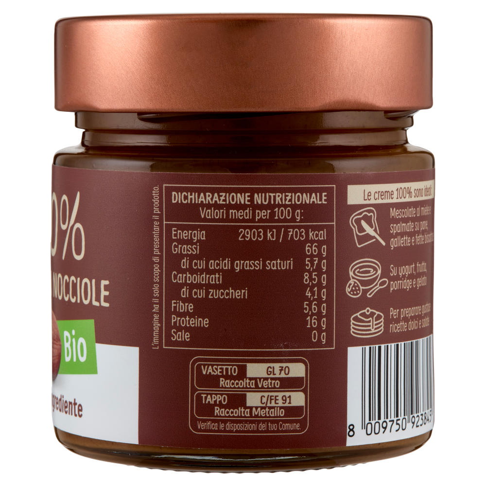 Euro Company 100% Crema di Nocciole Bio 175 g