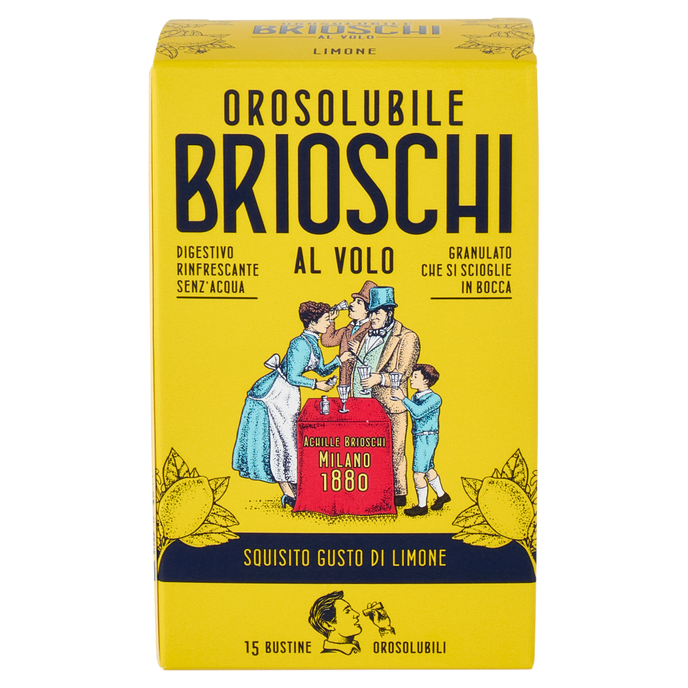 Brioschi Orosolubile al Volo Squisito Gusto di Limone 15 x 1 g