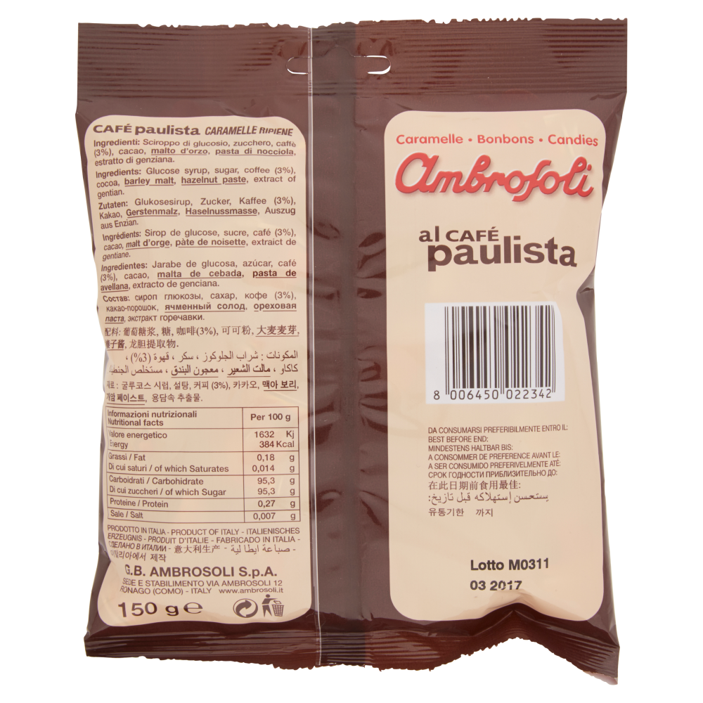 Ambrosoli Caramelle al Café paulista 150 g