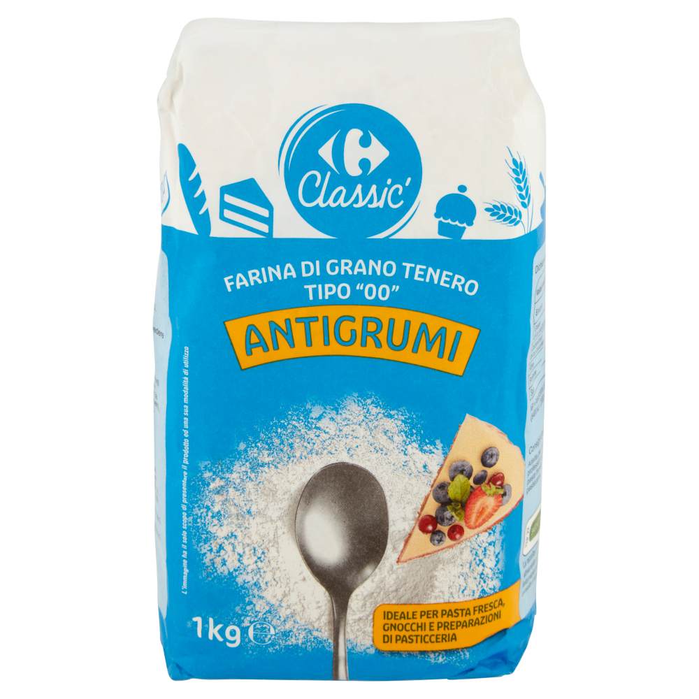 Carrefour Classic Farina di Grano Tenero Tipo "00" Antigrumi 1 kg