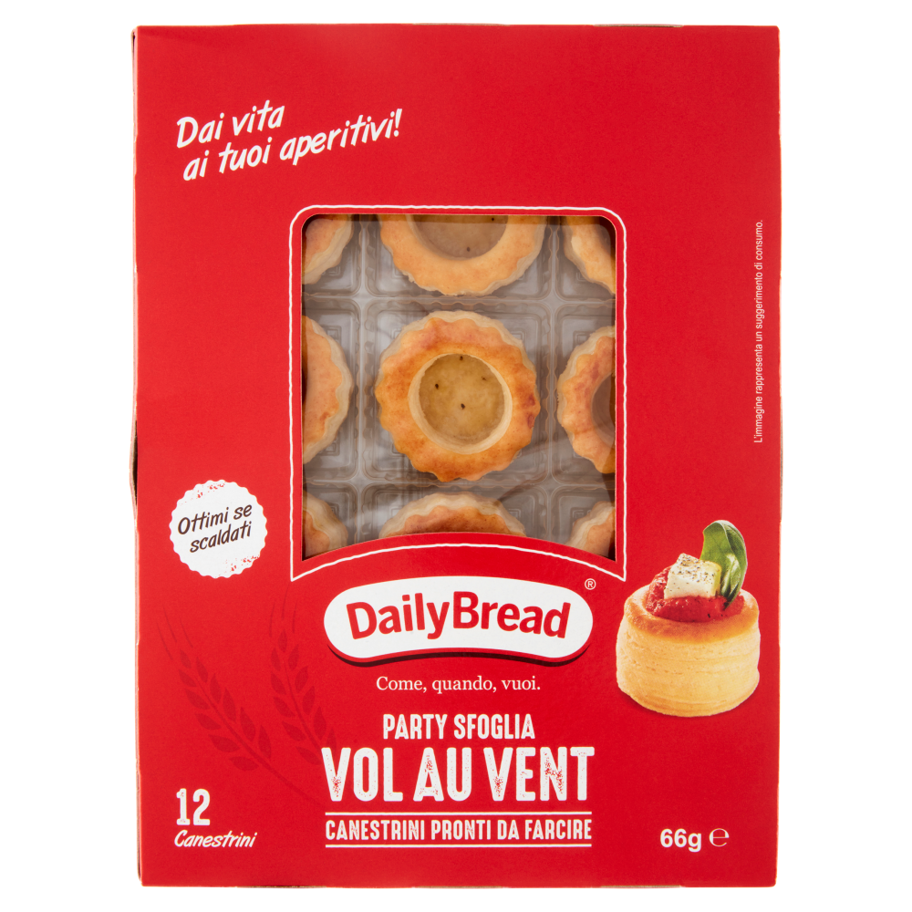 DailyBread Party Sfoglia Vol au Vent 12 Canestrini 66 g