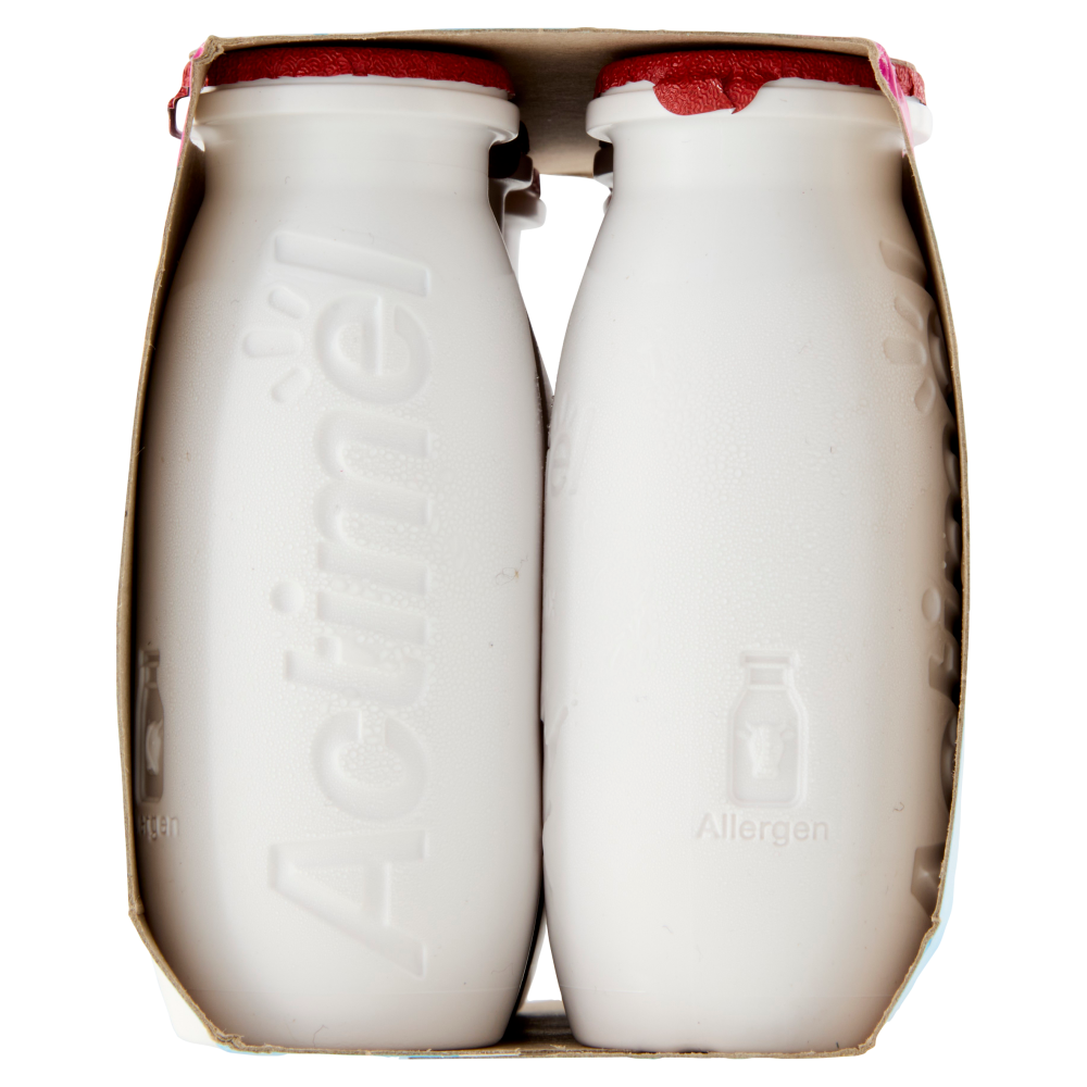 ACTIMEL, Yogurt da Bere con Vit B6 e D per il Sistema Immunitario, 0% grassi, gusto Fragola, 6X100G