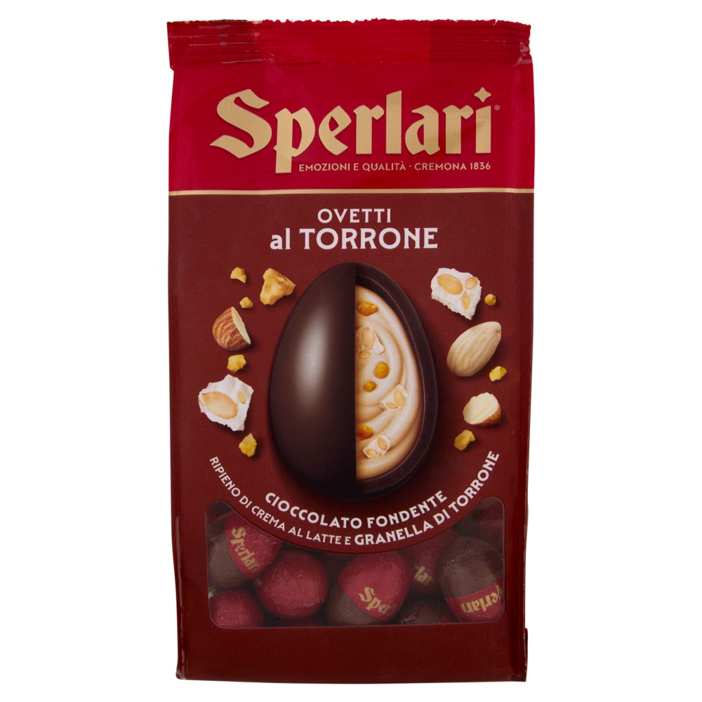 Sperlari Ovetti al Torrone Cioccolato Fondente 150 g